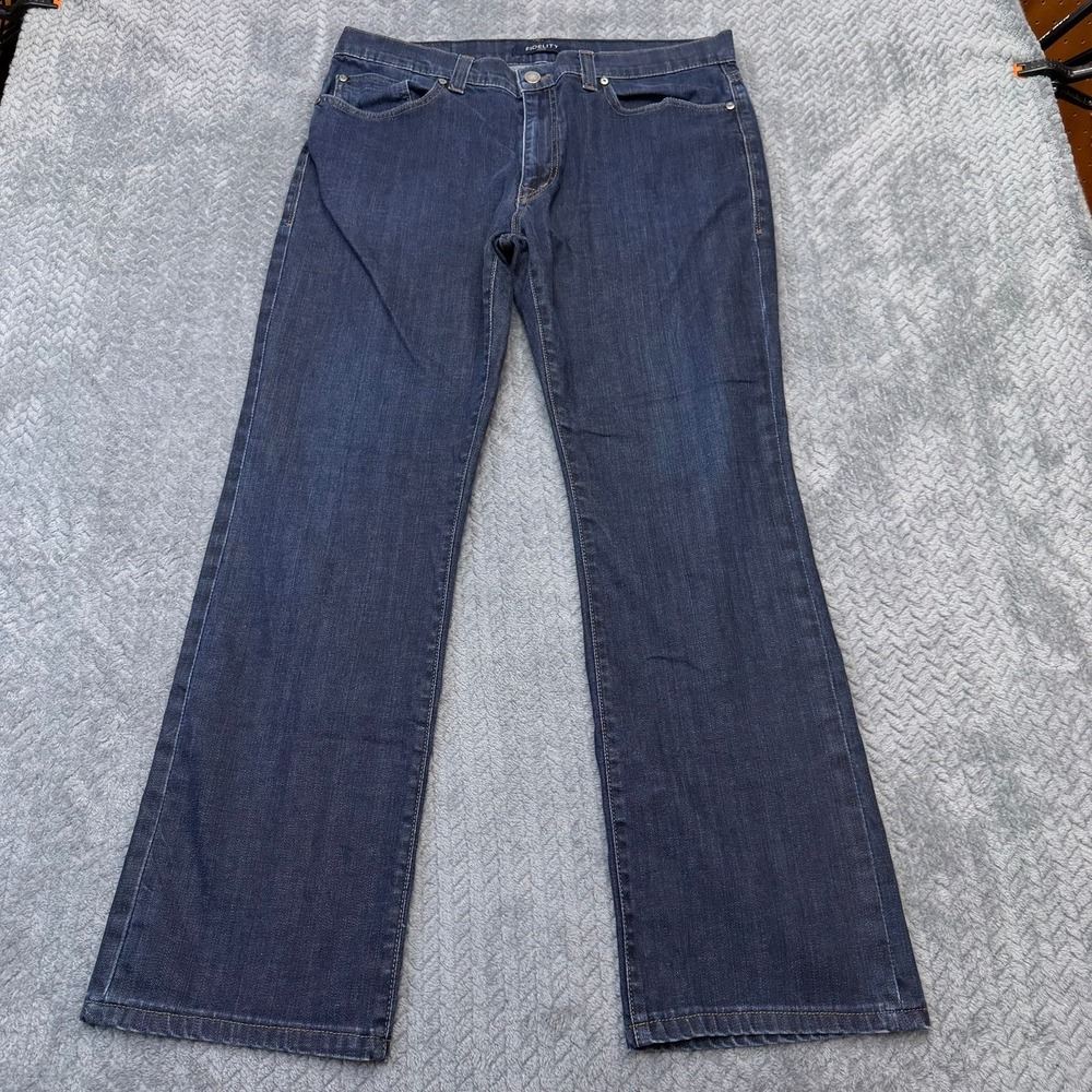 Fidelity Denim Mens Revolution Rinse Jeans 38 Dark Blue Wash Stretch Made in USA
